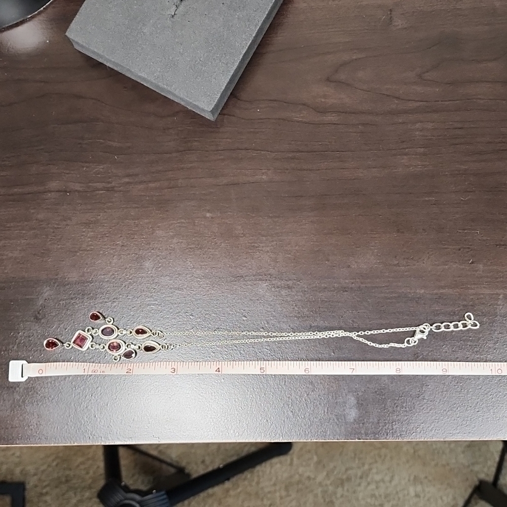 Sterling Siver and Gemstone Necklace - Picture 7 of 9